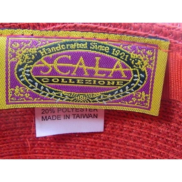 Vintage Red Hat Society Hat by SCALA Collezione Handcrafted in Taiwan - Picture 10 of 14